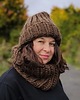 czapki damskie Komplet zimowy czapka i komin Peruvian WOOLY czekolada 1