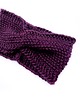 opaski do włosów Ciemno fioletowa opaska merino twist na jesień 6