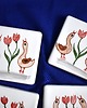 podkładki do kuchni Kafle ręcznie malowane- Rustykalne podkładki kurki TULIPANY 2
