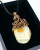 wisiory Wisiorek wire wrapping z żółtymi agatami 2