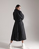 płaszcze damskie Płaszcz typu trencz longline oversize czarny 3