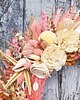 wianki Wianek pink summer wreath, letni wieniec z muszlami, #L1, rozmiar 45 cm 3