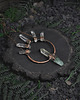 wisiory Miedziany wisiorek amulet z kwarcami 2