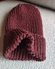 czapki damskie Bordowa czapka merino z wełny merynosów 5
