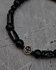 biżuteria męska Męska bransoletka smiley / Czarny Agat / Stal 4