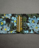 bransoletki - inne Forget Me Not, szeroka wyplatana bransoleta, beading 8