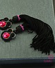 kolczyki chwosty Kolczyki sutasz Black  Pink Tassels z chwostami 2