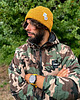 czapki damskie Męska czapka beanie z bawełny logo kolorowe Miodowa musztarda 6