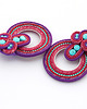 kolczyki soutache Boho koła 2 3