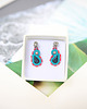 kolczyki soutache Łezki 3 sztyfty wiszące - sutasz 1
