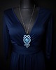 wisiory Niebieski wisior soutache z mandalą 1