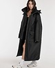 płaszcze damskie Parka Longline Hoodie Oversize czarna 3