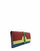 portfele damskie Portfel damski skórzany ze skrawków kolorowy przegródki na karty OLIVKA 1