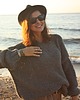 swetry damskie  Szary sweter oversize handmade z wełną 3