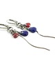kolczyki wire wrapping Rubin i lapis - kolczyki 1
