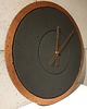 zegary Zegar betonowy handmade Groove Grafit-Miedź 2