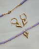 złote naszyjniki Naszyjnik Lila z sercem 3