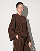 bluzki z długim rękawem damskie Longsleeve Quiet ribbed choclate 1