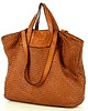 torby na ramię Torba damska pleciona shopper bag - MARCO MAZZINI brąz karmel 1
