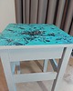 stołki Własnoręcznie malowany handmade taboret w pastelowych kolorach art deco 3