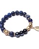 bransoletki z kamieni naturalnych Kolekcja Rich - Navy blue leaf /04.12.22/ 1