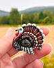 przypinki Pin z indykiem rustykalne dodatki do stylizacji prezent dla ornitologa 2