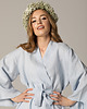 sukienki midi damskie Kimono lniane Tokyo niebieskie 1