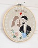 Ślub - inne Personalizowana pamiątka ślubna, haft w tamborku 2
