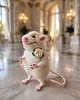figurki i rzeźby Myszka na balu filcowana igłą 10cm 3
