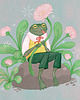 grafiki i ilustracje Stokrotkowa Żaba - autorki plakat, bajkowa ilustracja 21x21 cm 2