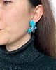 kolczyki z masy plastycznej Kolczyki kwiaty ALE 21 4