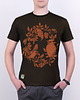 t-shirty męskie Koszulka męska PTAKI/JARZĘBINA brązowa 3