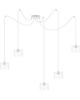 lampy wiszące 5-płomienna lampa wisząca loft czarna ALAMOS L5 4