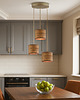 lampy wiszące Kaskadowa 3-płomienna lampa wisząca do kuchni PUEBLO ECO 2