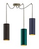 lampy wiszące Nowoczesna lampa wisząca tuba pająk z regulacją VIZELA GOLD T3 6