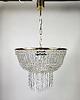 lampy wiszące Żyrandol kryształowy z lat 70. 1