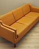 sofy i szezlongi Sofa skórzana pomarańczowa, duński design, lata 70, produkcja: Dania 7