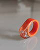 pierścionek z żywicy Pomarańczowy pierścionek z cyrkonią 6