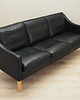 sofy i szezlongi Sofa skórzana czarna, duński design, lata 70, produkcja: Hurup M 3
