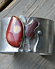 bransoletki wire wrapping Jaspis mokait    - BRANSOLETA MANKIET - CUFF 2