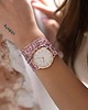 zegarki damskie Zegarek damski wiązany - Bohemian pink - Tarcza Różowe złoto 1