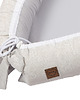 akcesoria do łóżeczek Kokon niemowlęcy szary duży Cotton Grey koronka 2