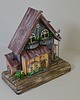 figurki i rzeźby Ręcznie robiony drewniany domek dekoracyjny  8
