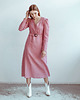 sukienki midi damskie Lniana Sukienka Różowa NAOMI 2