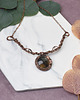 kolie Miedziany naszyjnik wire wrapping z labradorytem #487 2