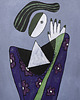 obrazy ORYGINAŁ 40 x 30 cm - Dama 4 1