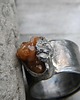 pierścionki - różne Surowy granat hessonit  - pierścień 1