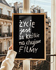 plakaty FILMY Filmowy cytat Czarno biały plakat typograficzny motywacyjny prezent 4