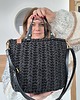 torebki do ręki Czarna torebka plecione Handmade - elegancka torebka damska do pracy 3