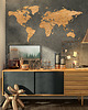 Ozdoby na ścianę Mapa Świata 120x60x06cm Granice Napisy PL 5